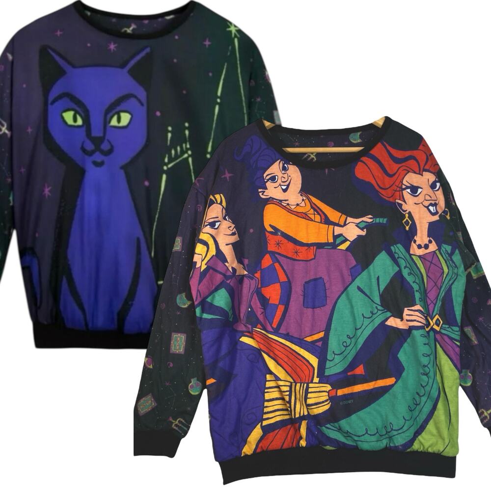 Disney Hocus Pocus Binx Reversible Sweatshirt L/XL Whimsigoth Novelty Kidcore - Picture 9 of 9